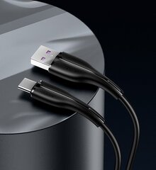 USB/Type C vads USAMS, melns, 100cm (līdz 4A) 1 m cena un informācija | Savienotājkabeļi | 220.lv