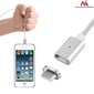 Magnētiskais USB Type-C kabelis sudraba Maclean Energy MCE178 cena un informācija | Kabeļi un vadi | 220.lv