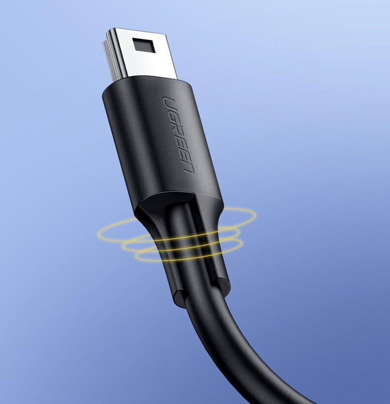 Ugreen USB - mini USB cable 480 Mbps 1,5 m black (US132 10385) cena un informācija | Savienotājkabeļi | 220.lv