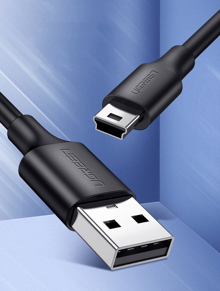 Ugreen USB - mini USB cable 480 Mbps 1,5 m black (US132 10385) cena un informācija | Savienotājkabeļi | 220.lv