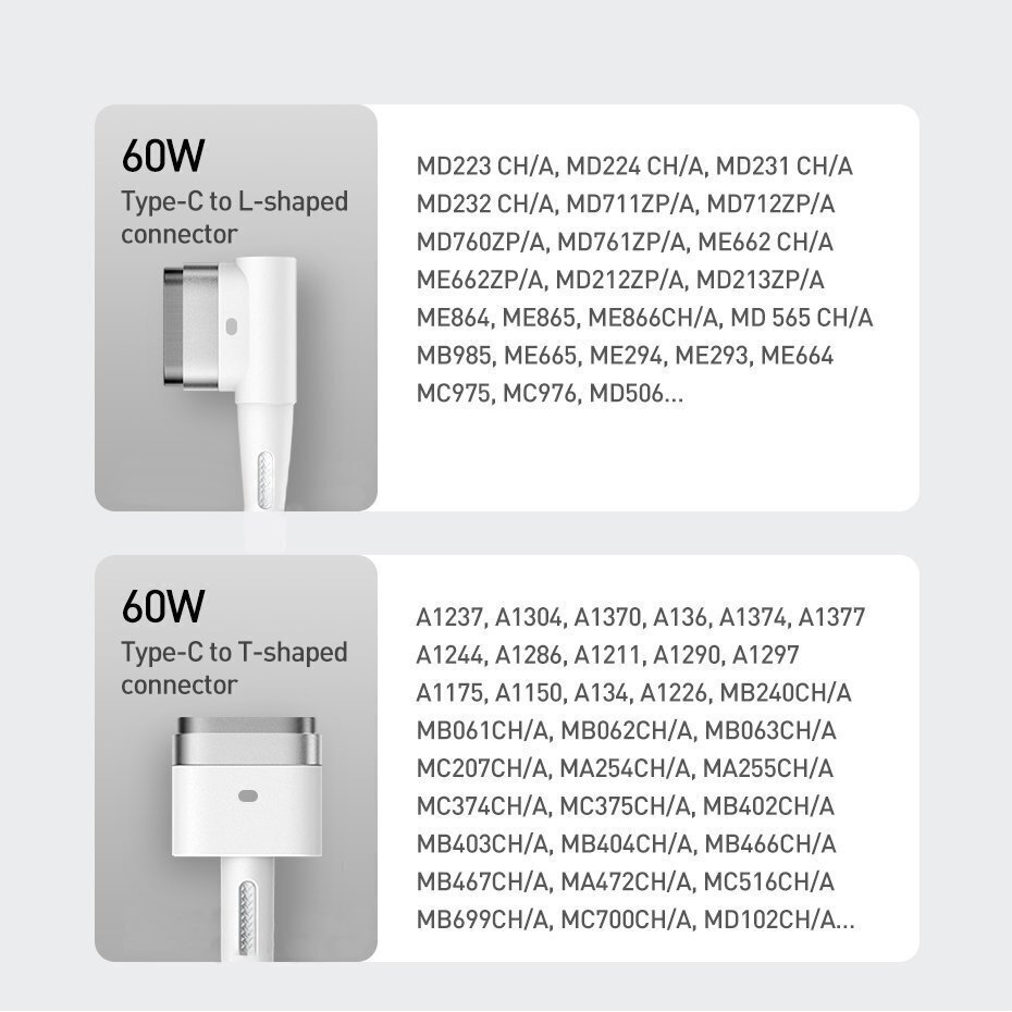 CABLE USB-C TO T-SHAPED 2M/WHITE CATXC-W02 BASEUS cena un informācija | Savienotājkabeļi | 220.lv