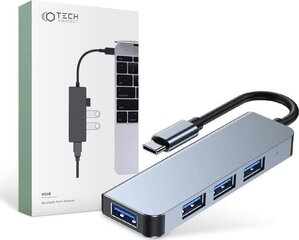 Tech-Protect V1 4in1 сетевой концентратор цена и информация | Адаптеры и USB разветвители | 220.lv