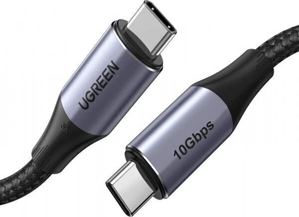 UGREEN US355 USB-C to USB-C 3.1 Gen.2, PD, 5A, 100W, 4K, 10Gbps, 1m (black) cena un informācija | Savienotājkabeļi | 220.lv