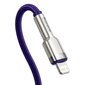 Baseus Cafule Series Metal Data USB Type C - Lightning Cable Power Delivery 20 W 1 m violet (CATLJK-A05) cena un informācija | Savienotājkabeļi | 220.lv