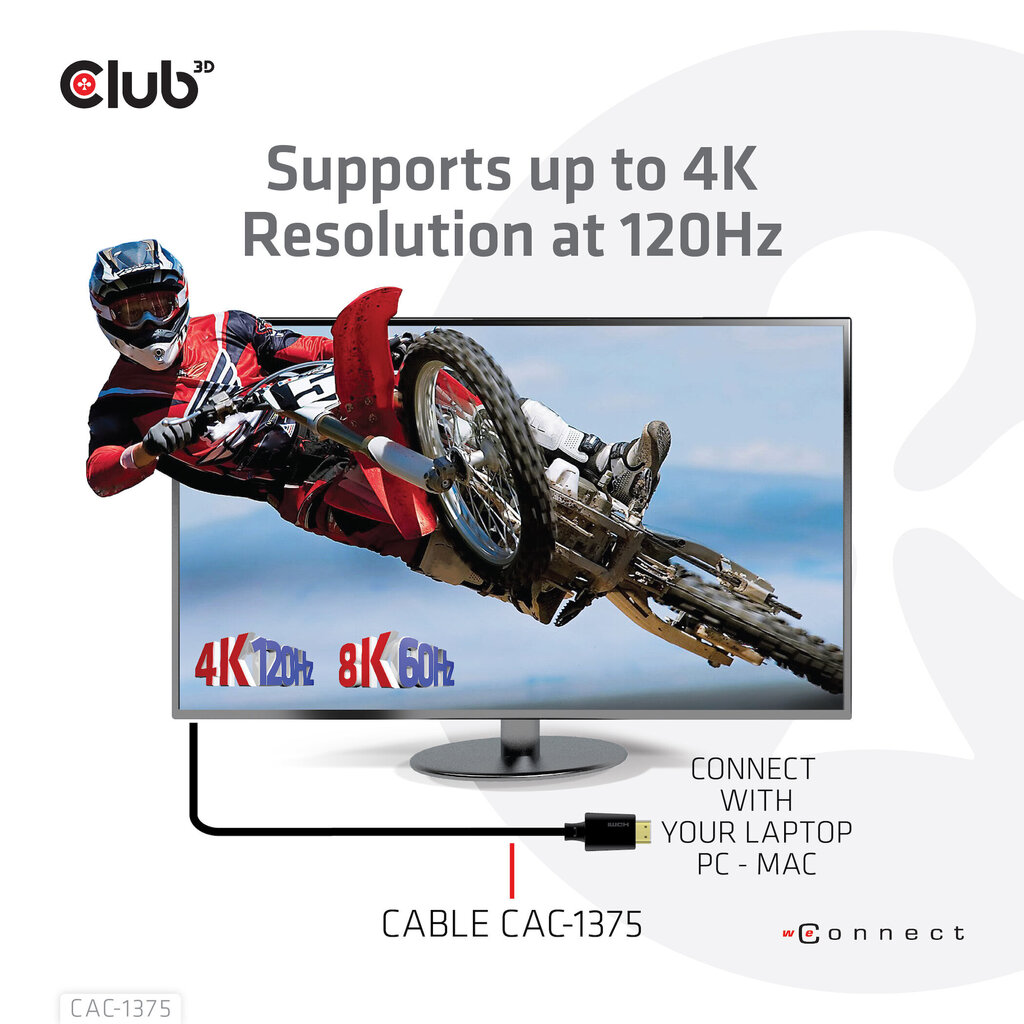 Club 3D CAC-1375, HDMI, 5 m цена и информация | Kabeļi un vadi | 220.lv