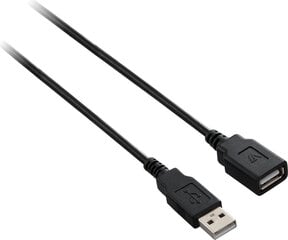 USB Kabelis V7 V7E2USB2EXT-05M USB A Melns cena un informācija | Savienotājkabeļi | 220.lv