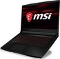 MSI Gaming GF63 11UC-215XPL Thin Notebook 39.6 cm &#40;15.6&#34;&#41; Full HD 11th gen Intel® Core™ i5 8 GB DDR4-SDRAM 512 GB SSD NVIDIA GeForce RTX 3050 Max-Q Wi-Fi 6 &#40;802.11ax&#41; Black Portatīvais dators cena un informācija | Portatīvie datori | 220.lv