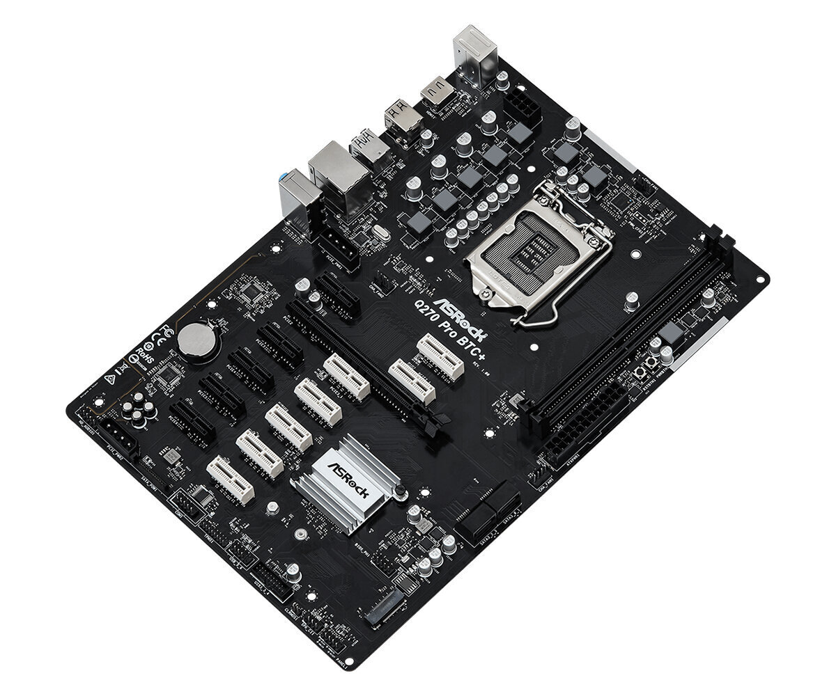 Asrock Q270 Pro BTC+ Intel® Q270 LGA 1151 (Socket H4) ATX cena un informācija | Mātesplates | 220.lv