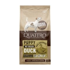 Quattro Small Breed Puppy & Mother care sausā bezgraudu barība mazo šķirņu suņiem, ar pīli, 7 kg cena un informācija | Sausā barība suņiem | 220.lv
