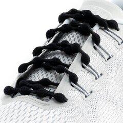 Caterpy Run apaļas gumijas šņores, melnas, 75 cm cena un informācija | Līdzekļi apģērbu un apavu kopšanai | 220.lv