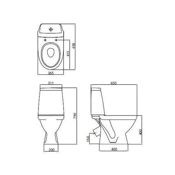 WC pods KOLO MODO, horizontāls izvads Soft Close Duroplast click to clean vāks цена и информация | Tualetes podi | 220.lv