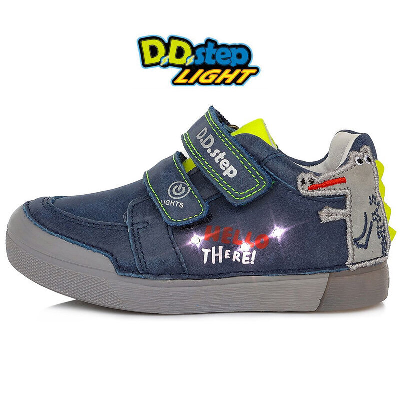 Zēnu apavi ar LED gaismiņām, D.D. Step, zili, 25 цена | 220.lv
