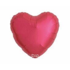 Hēlija baloni Ibrex Sirds, metāliski sarkani, 35 cm, 5 gab. цена и информация | Шарики | 220.lv