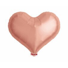 Hēlija baloni Ibrex Jelly Heart metāliski rozā zelta, 5 gab., 35 cm cena un informācija | Baloni | 220.lv