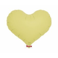 Hēlija baloni Ibrex Jelly Heart dzelteni pasteļtoņi, 5 gab., 35 cm cena un informācija | Baloni | 220.lv