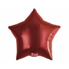 Hēlija baloni Ibrex Zvaigzne Premium, metāliski sarkani, 38 cm, 5 gab. cena un informācija | Baloni | 220.lv