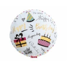 Hēlija balons Ibrex Happy Birthday Party, dažādu krāsu, 35 cm cena un informācija | Baloni | 220.lv