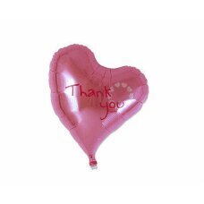 Hēlija balons Ibrex Sweet Heart Thank you, rozā, 35 cm cena un informācija | Baloni | 220.lv