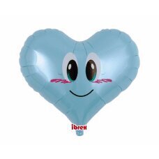 Hēlija balons Ibrex Jelly Heart Smile Angel PL, zils, 35 cm cena un informācija | Baloni | 220.lv