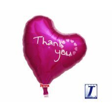 Hēlija balons Ibrex Sweet Heart Thank you, purpursarkans, 35 cm cena un informācija | Baloni | 220.lv