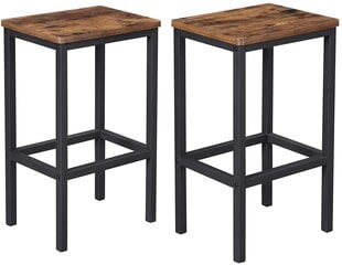 Набор из 2 барных стульев LBC65X, черный/коричневый цена и информация | Стулья для кухни и столовой | 220.lv