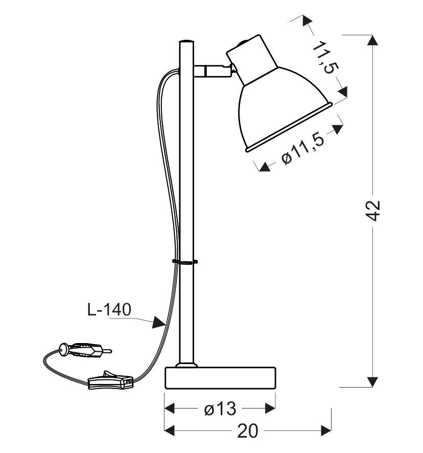 Candellux galda lampa Bondo цена и информация | Galda lampas | 220.lv