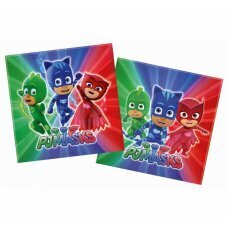 Papīra salvetes PJ Masks, 33 x 33 cm, 20 gab. cena un informācija | Vienreizējie trauki | 220.lv