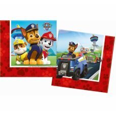 Papīra salvetes Paw Patrol Let's Roll, 33 x 33 cm, 20 gab. cena un informācija | Vienreizējie trauki | 220.lv