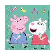 Papīra salvetes Peppa Pig, 33 x 33 cm, 20 gab. cena un informācija | Vienreizējie trauki | 220.lv