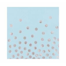Papīra salvetes Sudraba punktiņi, gaiši zilas, 33 x 33 cm, 12 gab. цена и информация | Праздничная одноразовая посуда | 220.lv