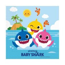 Salvetes Baby Shark 33 x 33 cm, 20 gab. cena un informācija | Vienreizējie trauki | 220.lv