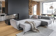 Stūra dīvāns NORE Larde, Savoi, smilškrāsas cena un informācija | Stūra dīvāni | 220.lv