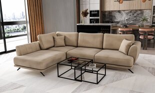 Stūra dīvāns NORE Larde, Loco, smilškrāsas cena un informācija | Stūra dīvāni | 220.lv