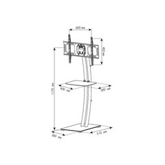 Techly ICA-TR14 32-70” цена и информация | Кронштейны и крепления для телевизоров | 220.lv