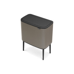 Atkritumu tvertne Bo Touch bin 3x11L Platinum цена и информация | Мусорные баки | 220.lv