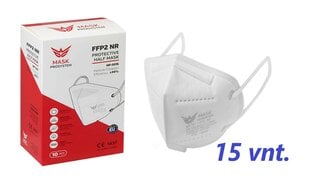 Aizsargrespirators FFP2, 5 kārtas, ražots Lietuvā, CE, 15 gab. cena un informācija | Pirmā palīdzība | 220.lv