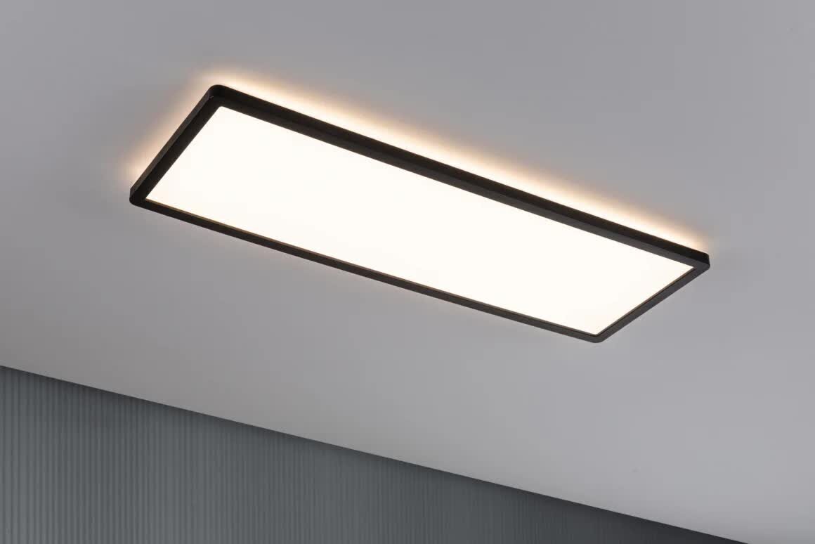 Paulmann LED panelis Atria Shine 3-Step-Dim taisnstūris 580x200 mm 3000K Melns цена и информация | Iebūvējamās lampas, LED paneļi | 220.lv