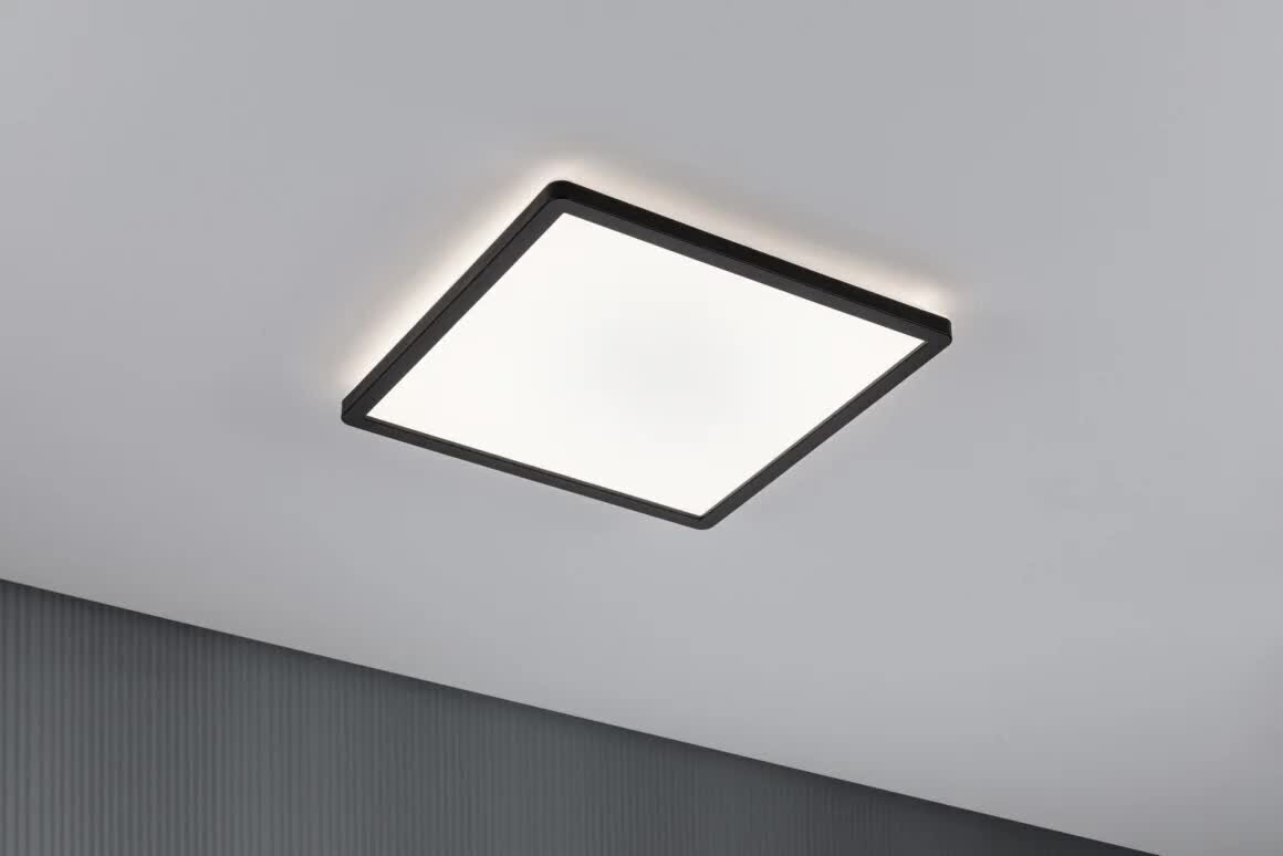 Paulmann LED panelis Atria Shine kvadrāts 293x293mm 4000K Melns цена и информация | Iebūvējamās lampas, LED paneļi | 220.lv