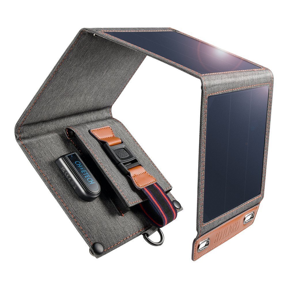 Choetech Foldable Travel Solar Solar Solar Charger 14W with USB 5V / 2.4A Solar Panel Gray (SC004) cena un informācija | Lādētāji-akumulatori (Power bank) | 220.lv