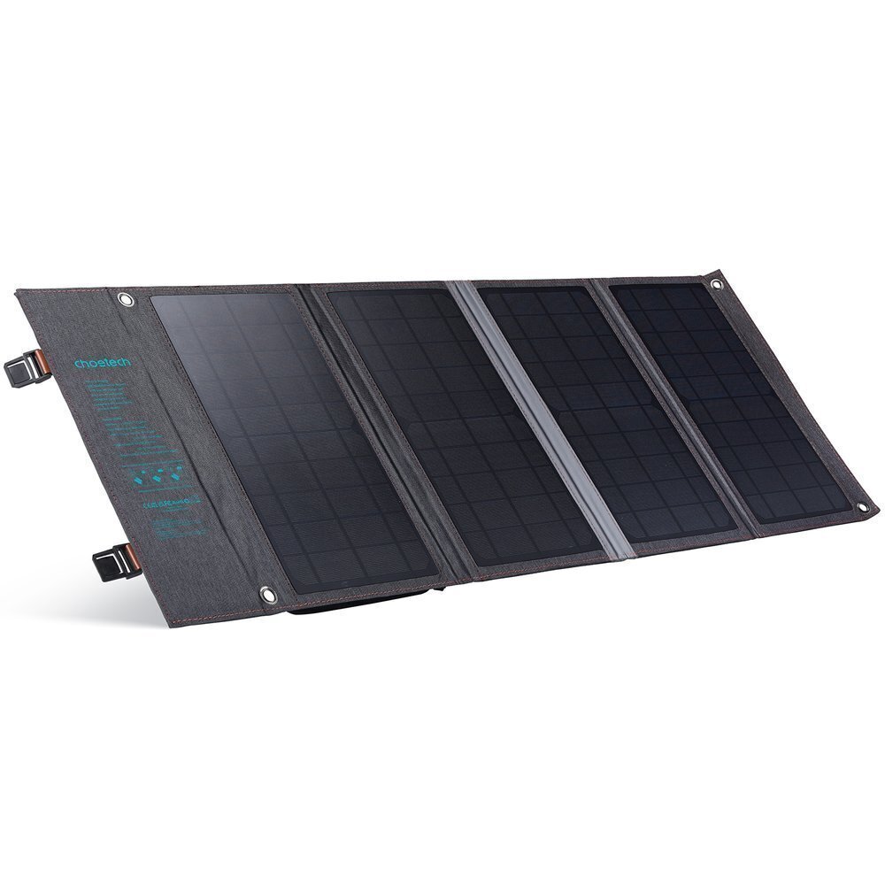 Choetech Foldable Solar Charger Solar Photovoltaic 36W Quick Charge Power Delivery USB / USB Type C (94 x 36 cm) Gray (SC006) цена и информация | Lādētāji-akumulatori (Power bank) | 220.lv