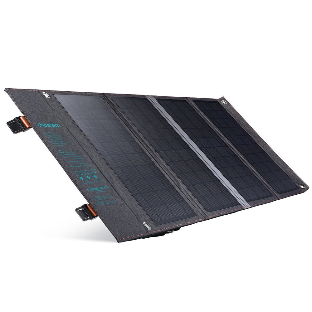 Choetech Foldable Solar Charger Solar Photovoltaic 36W Quick Charge Power Delivery USB / USB Type C (94 x 36 cm) Gray (SC006) cena un informācija | Lādētāji-akumulatori (Power bank) | 220.lv