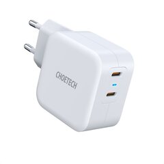 Choetech Fast Wall Charger 2x USB Type C Power Delivery 40W 3A white (PD6009-EU) цена и информация | Зарядные устройства для телефонов | 220.lv