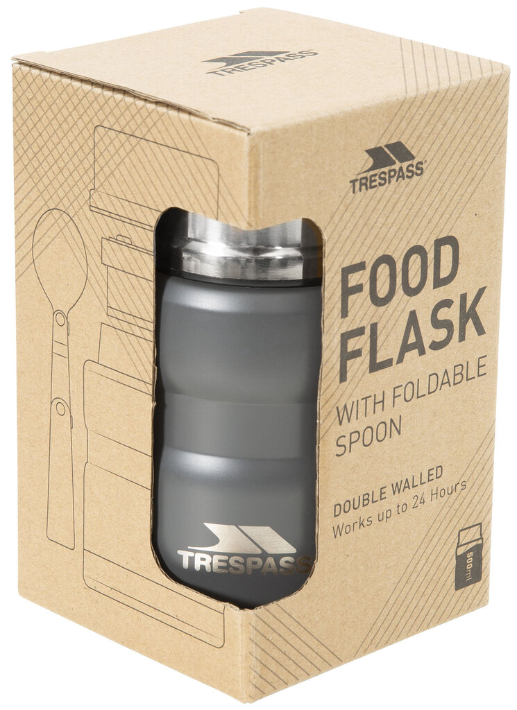 Pārtikas termoss Trespass UUACMITR0045 Scran Stainless Steel Thermal Food Flask, 500 ml cena un informācija | Termosi, termokrūzes | 220.lv