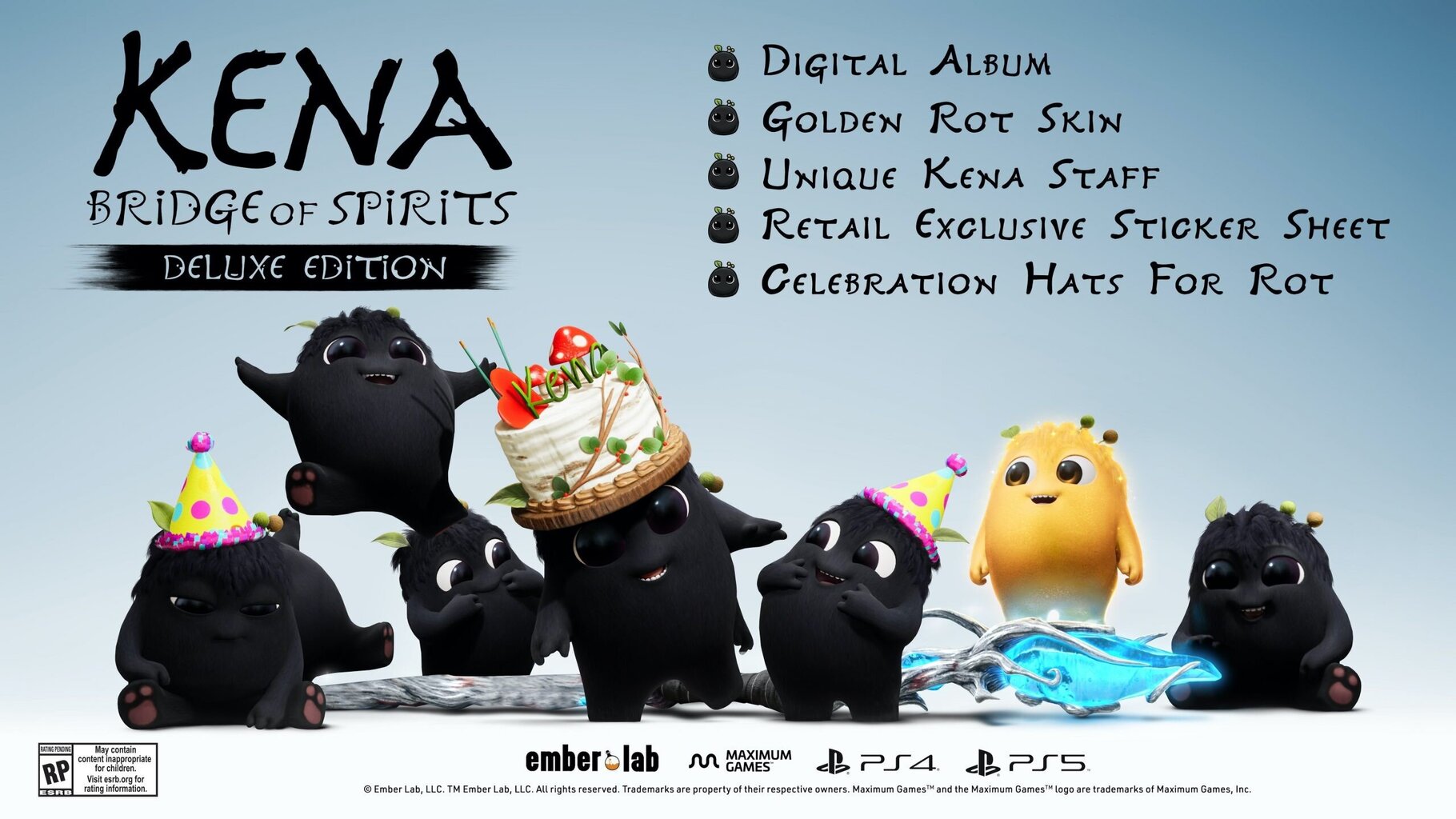 Kena: Bridge of Spirits - Deluxe Edition - EN/FR/ES/IT (PS5) cena un informācija | Datorspēles | 220.lv
