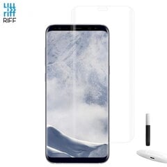 Riff Full Cover UV Lamp + Nano Glue Tempered Glass for Samsung Galaxy S9 Plus (G965) with glass / glue / UV lamp cena un informācija | Ekrāna aizsargstikli | 220.lv