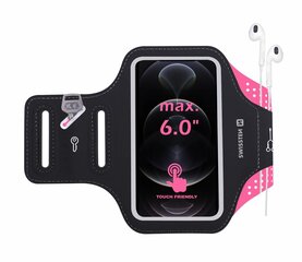Swissten Armbag futrālis tālruņiem līdz 6 collām, rozā krāsā cena un informācija | Auto turētāji | 220.lv