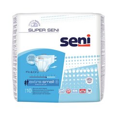Подгузники SENI Super extra small, 10 шт. цена и информация | Подгузники, прокладки, одноразовые пеленки для взрослых | 220.lv