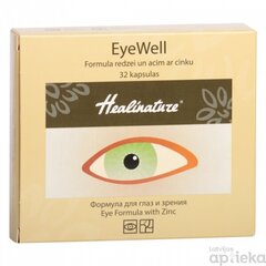 Uztura bagātinātājs Healinature EyeWell Formula redzei un acīm ar cinku, 32 kapsulas cena un informācija | Vitamīni, preparāti, uztura bagātinātāji labsajūtai | 220.lv