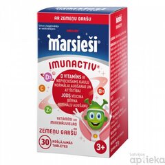 Marsieši Imunactiv ar zemeņu garšu, 30 tabletes cena un informācija | Vitamīni, preparāti, uztura bagātinātāji imunitātei | 220.lv