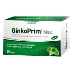 Uztura bagātinātājs Walmark GinkoPrim Max 60mg tab.N60 cena un informācija | Vitamīni, preparāti, uztura bagātinātāji imunitātei | 220.lv